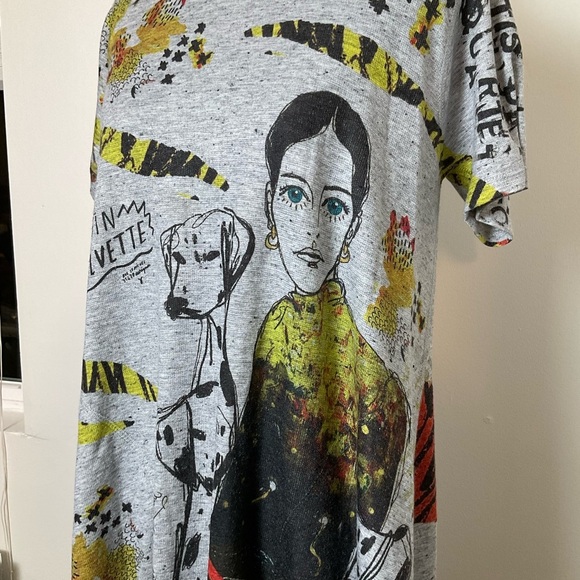 Inoah Gray Mini Dress | Rare | Pockets | Wearable Art | USA | Small - Picture 5 of 11